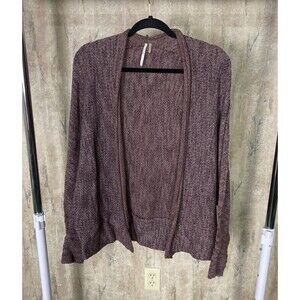 Free People Small Dusty Purple Dolman Open Cotton Cardigan